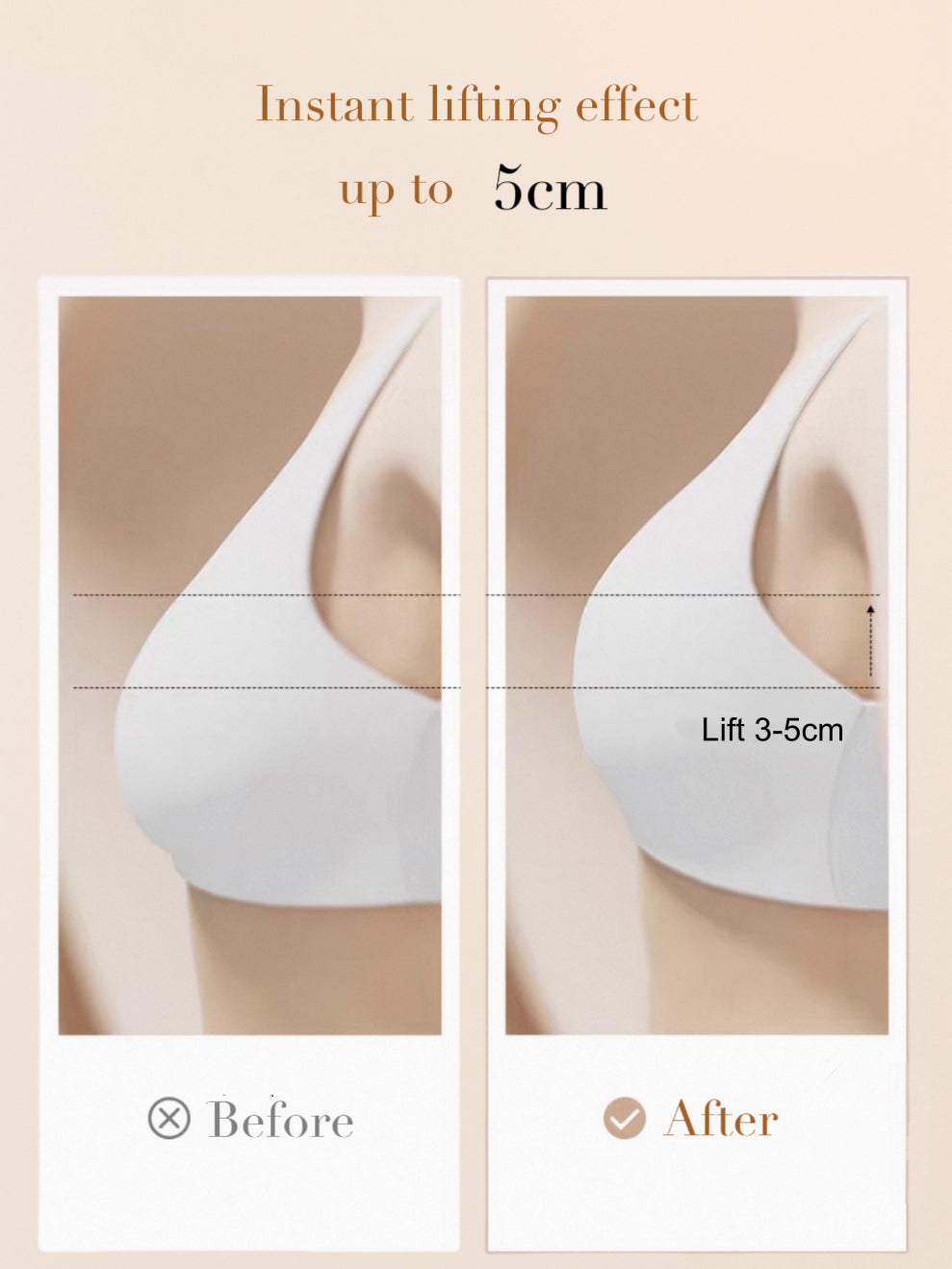 NIPPLE COVERS LIFT UP CREAM (M) MED LIM