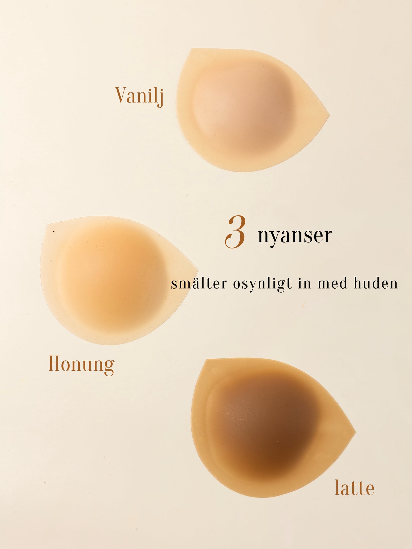 SEMI CIRCLE NIPPLE COVERS VANILJ 10CM MED LIM