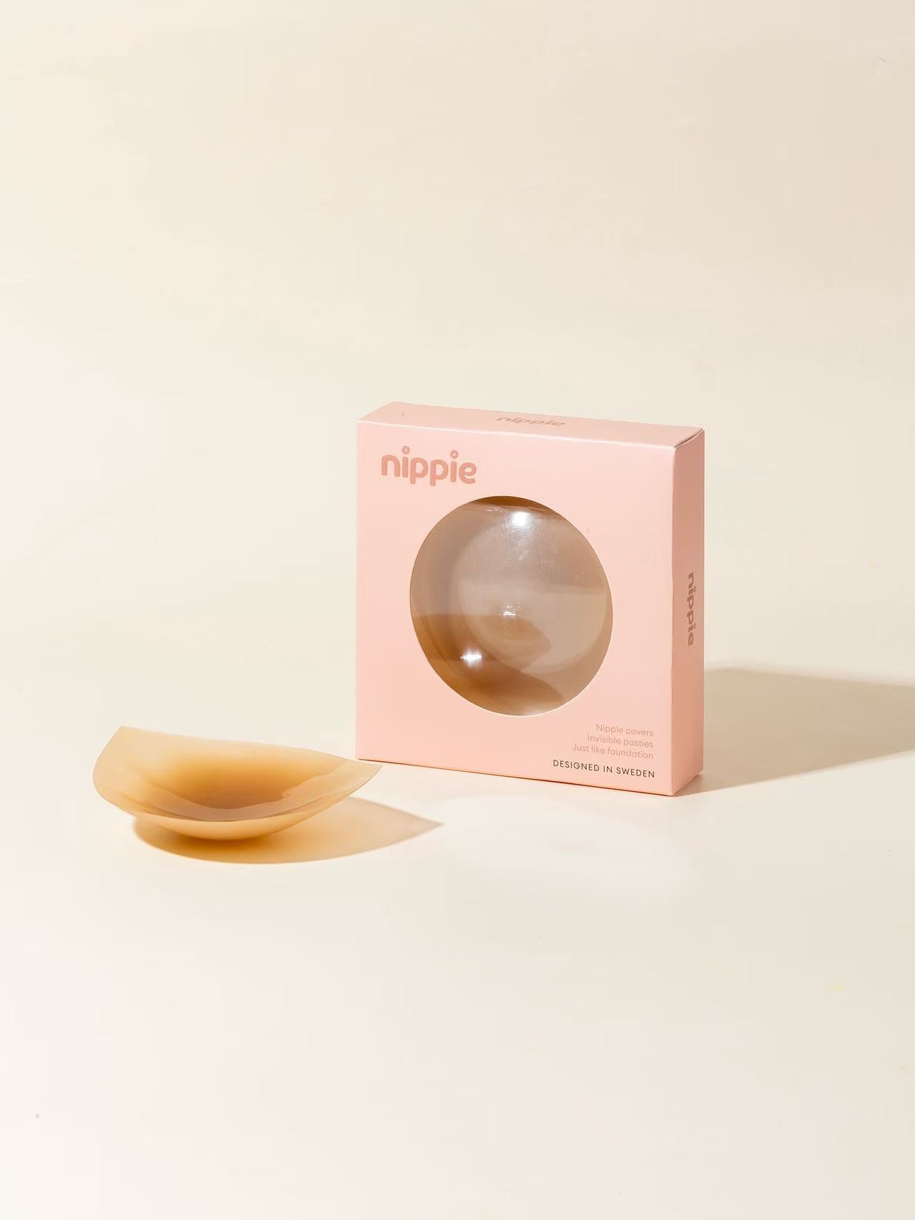 SEMI CIRCLE NIPPLE COVERS LATTE 10CM MED LIM