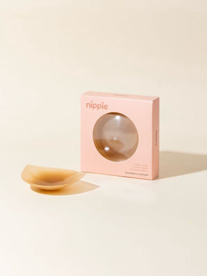 SEMI CIRCLE NIPPLE COVERS LATTE 10CM MED LIM
